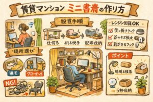 賃貸　マンション　ミニ書斎　作り方